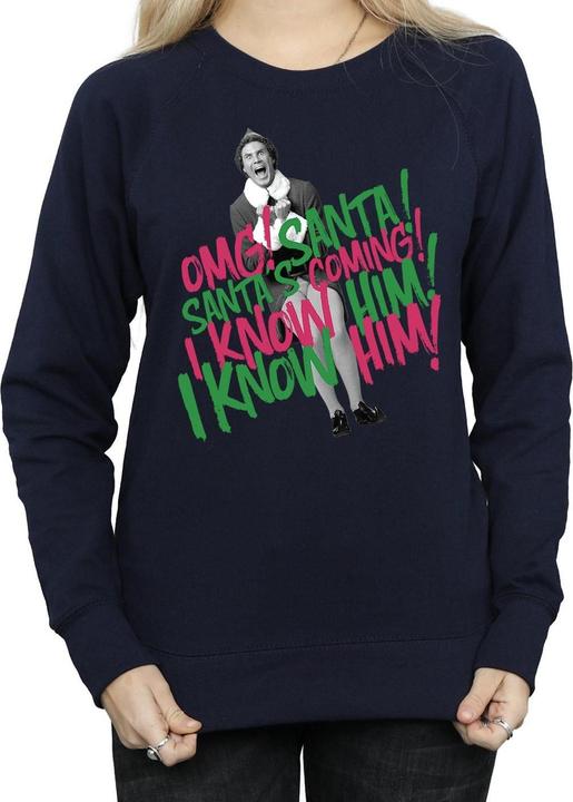 Actual product image Elf Womens/Ladies Santa's Coming Sweatshirt (L)