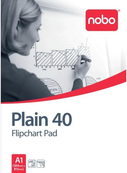 Produktbild Nobo Flipchart-Block 58x81cm 34631165 blanko 40 Blatt