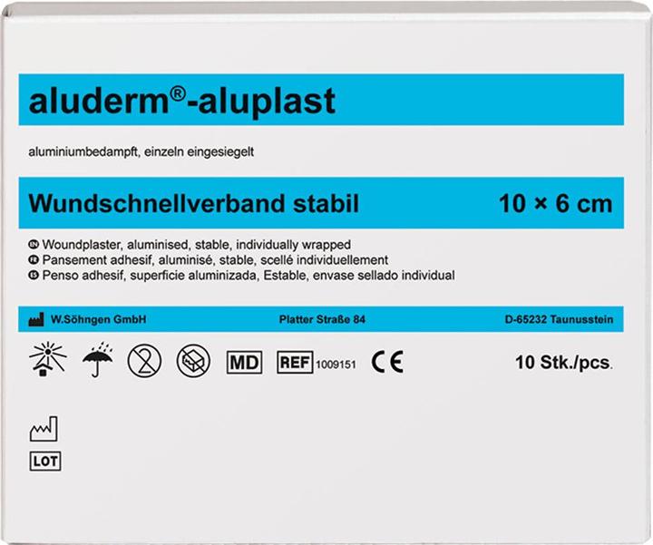 Actual product image Söhngen aluderm aluplast plaster rigid / stable 10x6cm, 10 pcs, single (10 x)