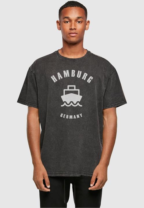 Produktbild Merchcode Hamburg X Acid Washed Heavy Oversize Tee - 111705 (L)