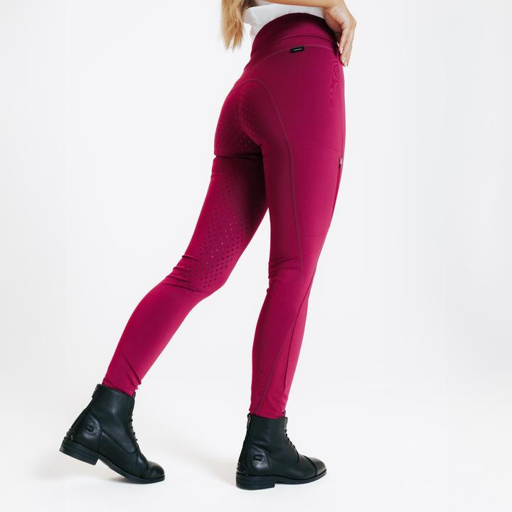 Immagine prodotto Fouganza Reitleggings 500 Full Grip Damen lila (L)