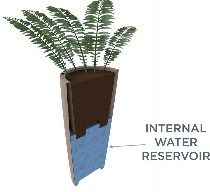 Actual product image Step2 Tremont Planter Round Large - Concrete Grey