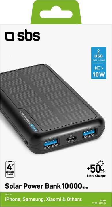 Produktbild SBS Solar Ladegerät (10000 mAh, 10 W, 37 Wh)
