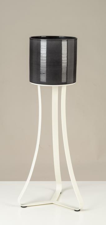 Actual product image Scheurich Paris 51, plant stand/flower stand/flower pot stand/post made of metal Colour: White