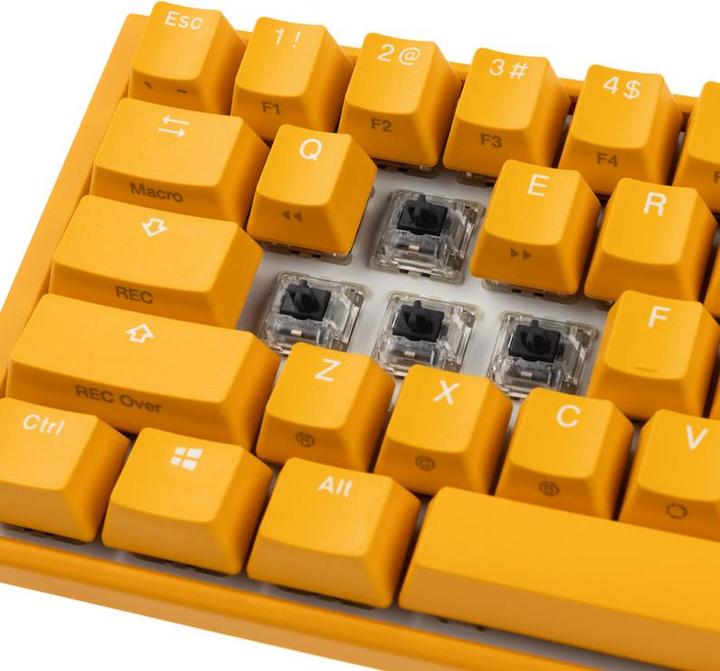 Actual product image Ducky One 3 Yellow Mini Gaming Keyboard, RGB LED - MX-Black (US) (US, Cable)