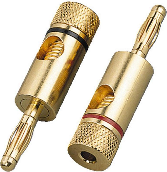 Actual product image Monacor Pair of banana plugs for speakers