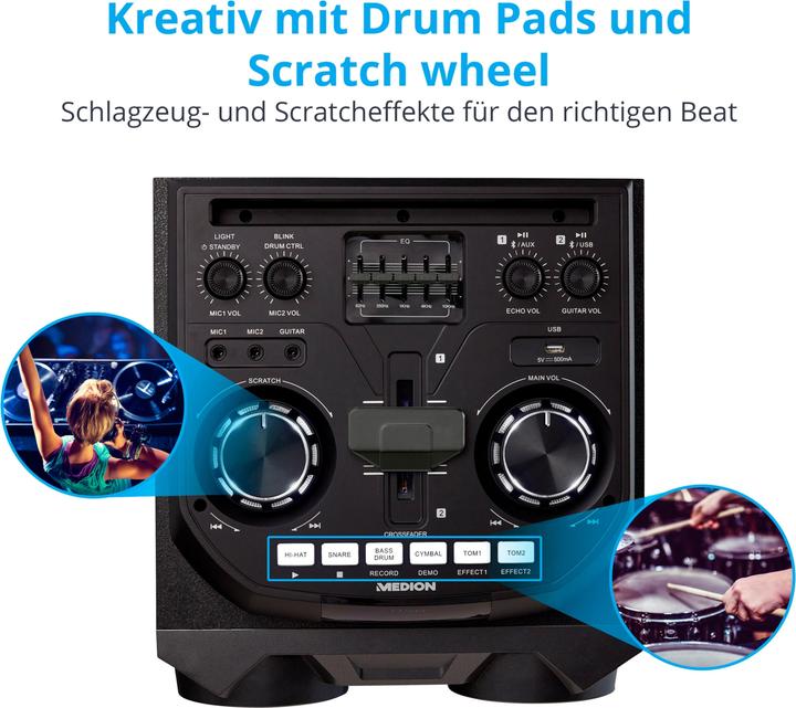 Actual product image Medion X64060 Party Sound System (Electrical connection)