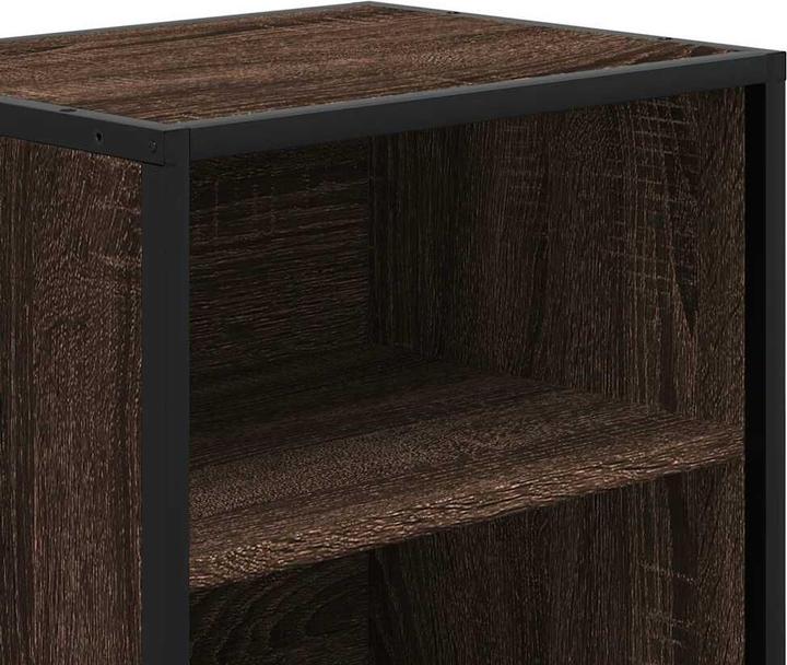 Actual product image VidaXL Bedside table brown oak look 40x31x50 cm wood-based material metal (40 x 31 x 50 cm)