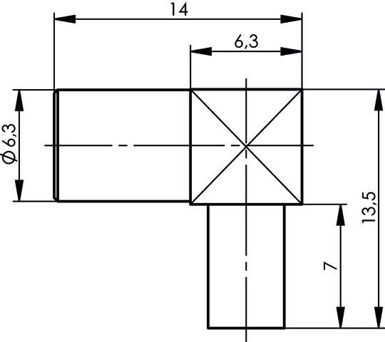 Actual product image Telegärtner SMB connector socket, angled 50 Ohm J01161A0661 1 pc.