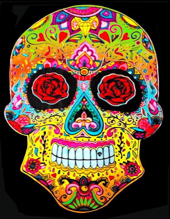 Actual product image ColorVelvet Colouring in skull
