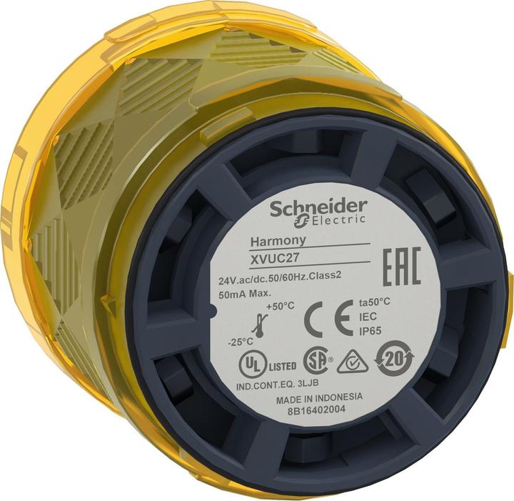 Actual product image Schneider Electric Yellow LED Beacon, Steady, 60mm, 24 V