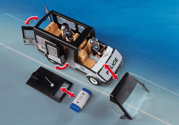 Immagine prodotto Playmobil Auto di pattuglia della polizia con luci e suoni (6043, Playmobil Città d'azione)