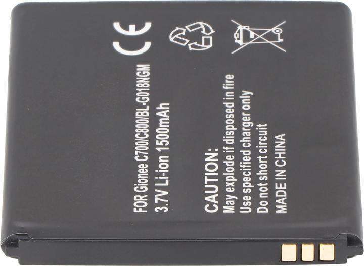 Actual product image XCell Battery suitable for Gionee C700 Li-Ion battery BL-G018, 3.7V, 1500mAh, 60x55x4,8mm