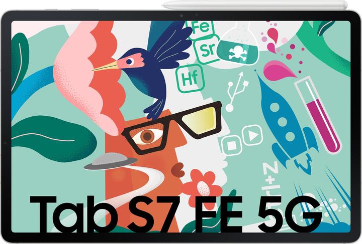 Actual product image Samsung Galaxy Tab S7 FE (5G, 12.40", 64 GB, Mystic Silver)