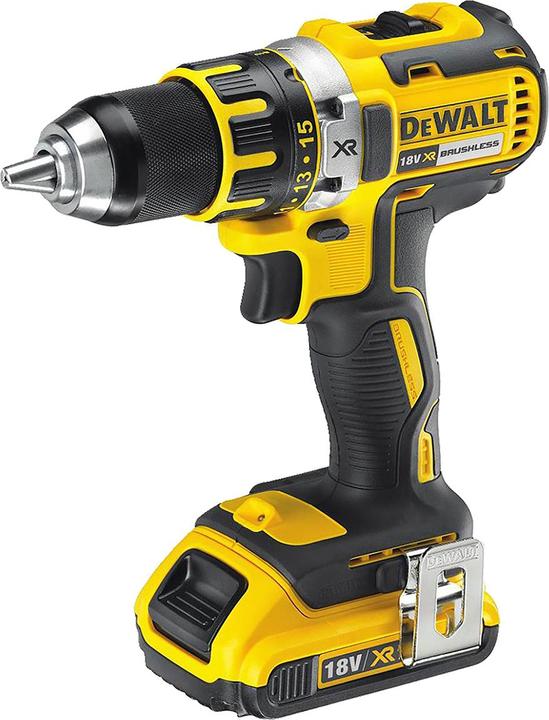 Actual product image DeWalt Brushless Compact Drill Driver 18V 2Ah (Rechargeable battery operated)