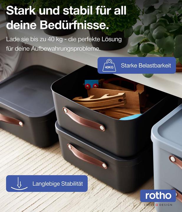 Produktbild Rotho 2er-Set Aufbewahrungsbox Maloja 25l (25 l)