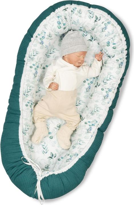 Immagine prodotto Ullenboom Baby Nest Eucalyptus Petrol 55 x 95 cm