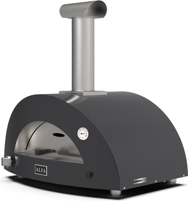 Actual product image Alfa Forni Moderno 2 Pizze Hybrid Pizza Oven Ardesia Grey (Pizza oven gas, Pizza oven wood)