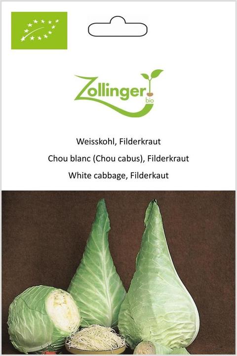 Actual product image Zollinger Bio White cabbage, Filderkraut (Vegetable seeds)