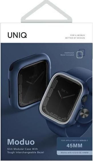 Actual product image Uniq etui Moduo Apple Watch Series 4/5/6/7/8/SE 44/45mm niebieski-szary/blue-grey