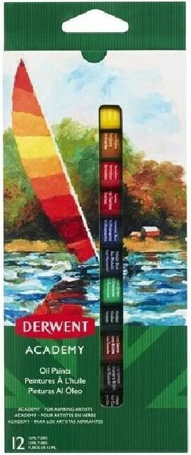 Actual product image Derwent Oil Paints Multicoloured, 12 pieces (Multicoloured, 12 ml)