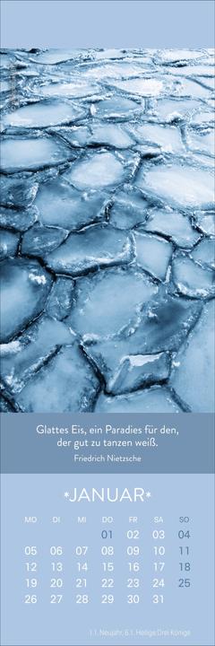 Actual product image Gute Gedanken Lesezeichen & Kalender 2026 (6 x 18 cm, Hardcover, German)
