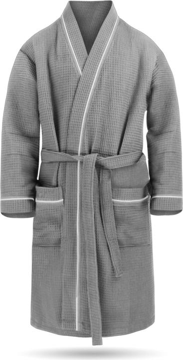 Actual product image Normani Mens Dressing Gown with Waffle Piqué Bali (5XL)