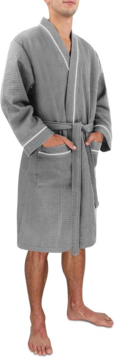Actual product image Normani Mens Dressing Gown with Waffle Piqué Bali (5XL)