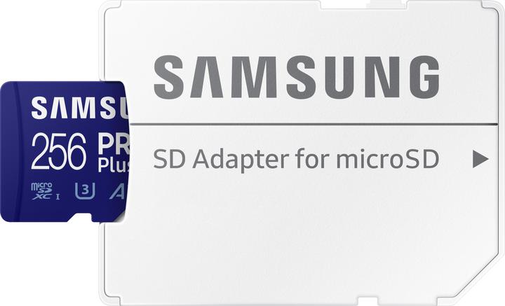 Actual product image Samsung SD MicroSD Card SDXC PRO Plus 2021CL10 (256 GB, microSDXC, U3, UHS-I)