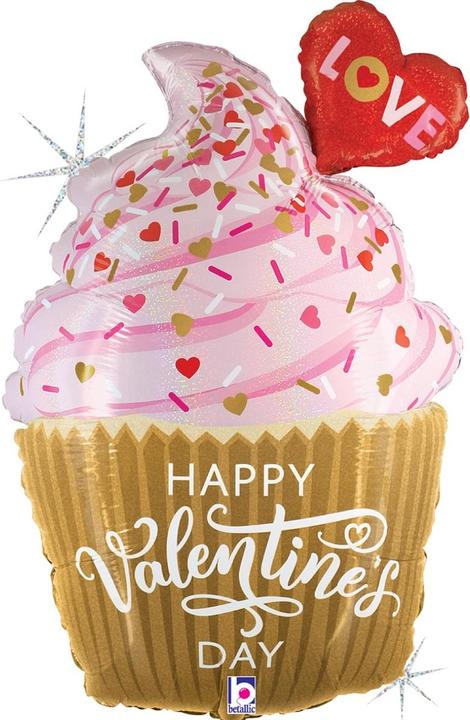 Produktbild Grabo Balloons Alu-Ballon - Valentinstag Cupcake (1 x)