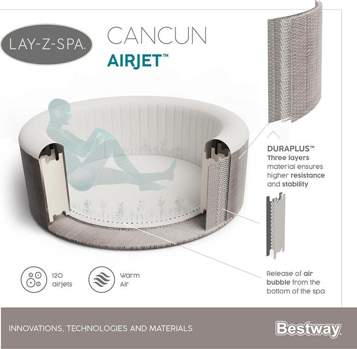 Image du produit Bestway Lay-Z-Spa Cancun AirJet (4 pers.)