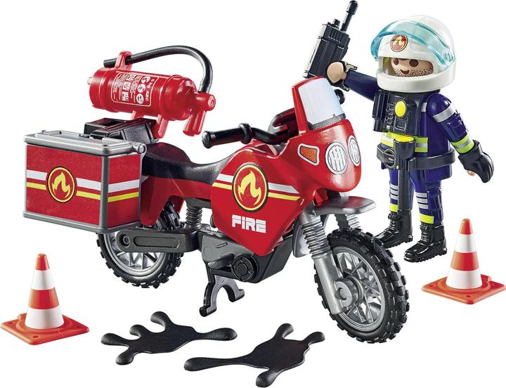 Image du produit Playmobil Moto de pompiers sur le lieu de l'accident (71466, Playmobil Action Heroes)