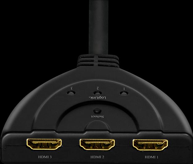 Actual product image LogiLink HD0040 HDMI Splitter 1x3/3x1-Port, 4K/30 Hz, CEC,bidirect, pigtail