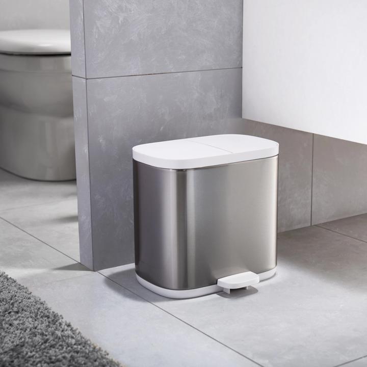 Actual product image Joseph Joseph Split Steel Separator Waste Bin, 2x3l, 27x18x28.4cm (6 l)
