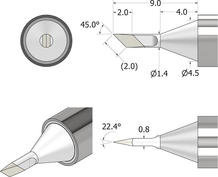 Image du produit iFixit Power Series Soldering Iron Tip – messerförmig 1.4