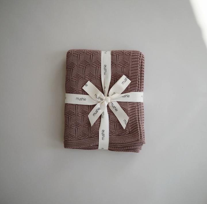Image du produit Mushie Nid d'abeille tricoté (80 x 100 cm)