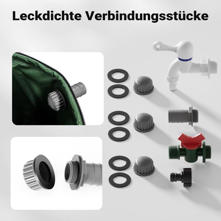 Produktbild Wiltec Regentonne faltbar 500l Regenwassertonne Wassertank Regenfass Wassertonne (500 l)