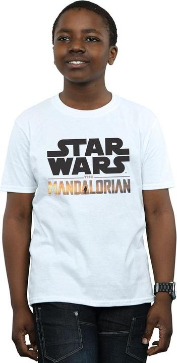Immagine prodotto Star Wars The Mandalorian Logo Maglietta Ragazzi (152, 158)