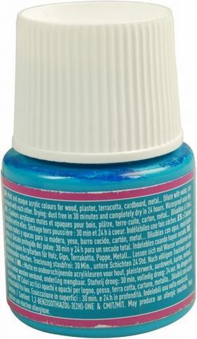 Actual product image Pebeo Deco Matt acrylic paint (Caribbean Blue, 45 ml)