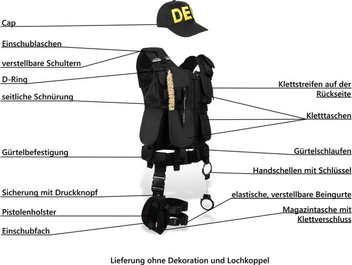 Produktbild Normani SWAT/POLICE/SECURITY Kostüm Karneval (M)