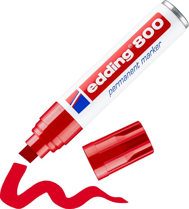 Actual product image Edding Permanent Marker 800 (Red, 12 mm, 1 x)