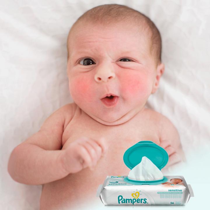 Actual product image Pampers Sensitive (56 Piece)