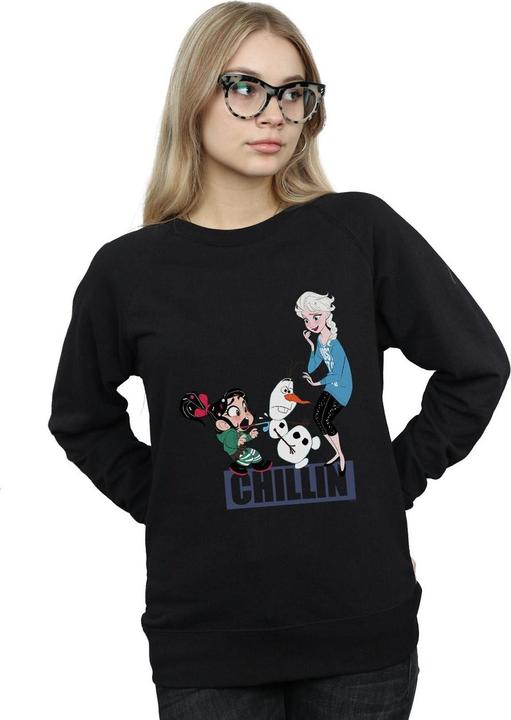 Actual product image Disney Womens/Ladies Wreck It Ralph Elsa And Vanellope Sweatshirt (XXL)