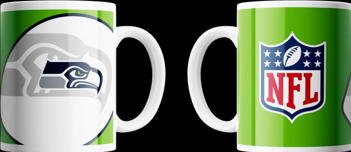 Image du produit Great Branding Seattle Seahawks Mug Shadow Logo & Shield 330ml (330 ml)