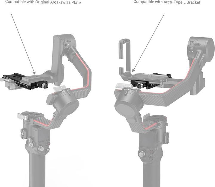 Image du produit SmallRig Platine quick-release (Arca/Manfrotto) pour DJI RS 2 et DJI RSC 2 - 3061 (Plaque de montage Gimbal)