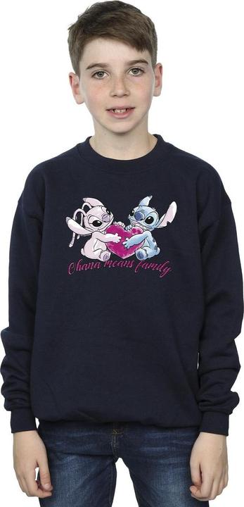 Actual product image Disney Boys Lilo And Stitch Ohana Heart With Angel Sweatshirt (152, 158)