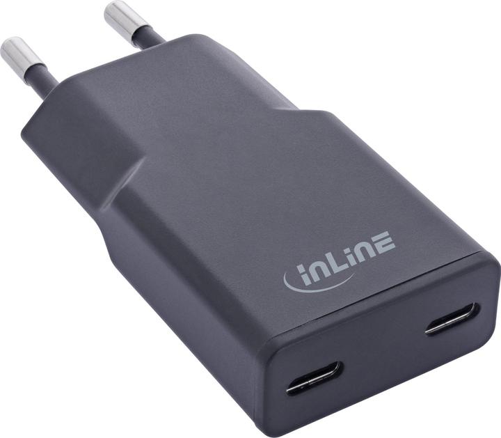 Image du produit InLine Alimentation USB Chargeur double USB-C, PD, PPS, 30W, noir (30 W)