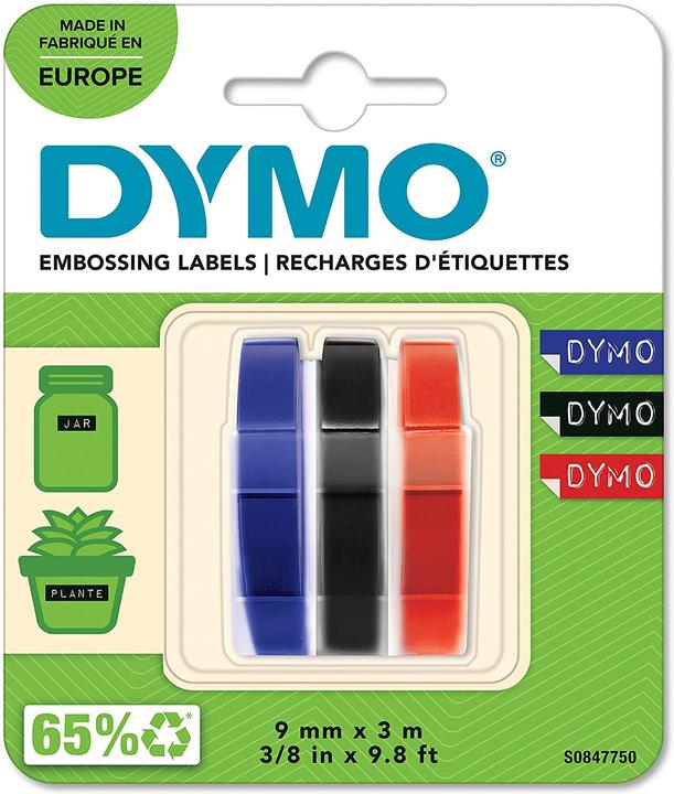Immagine prodotto Dymo Nastro per goffratura 3D (0.90 cm, Blu, Nero, Rosso)