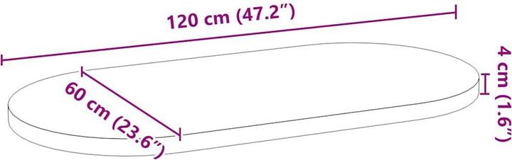 Actual product image VidaXL Lyndsey (120 x 60 x 4 cm)