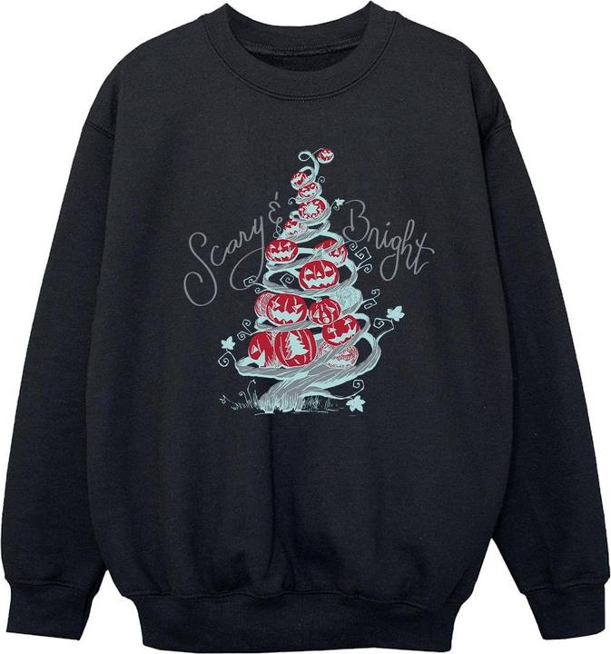 Actual product image Disney Girls The Nightmare Before Christmas Scary & Bright Sweatshirt (116)